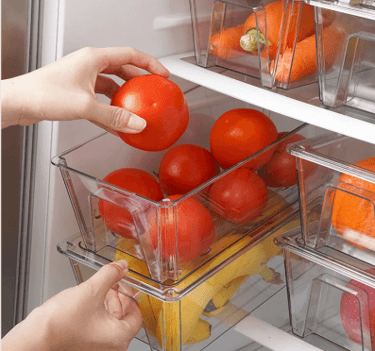 stackable PET fridge storage bins for produce wholesale