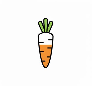 Half full color carrot