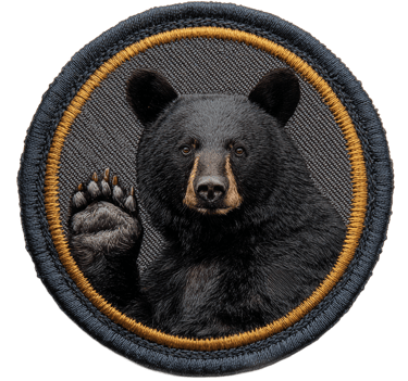 Bear waving patch