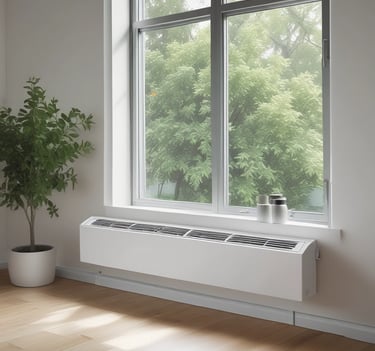 Climatisation console au sol installée par BH Bruno Holin à Montvendre pour confort discret