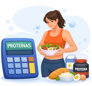 Calculadora de proteínas diaria con alimentos proteicos para saber cuánta proteína necesitas al día 