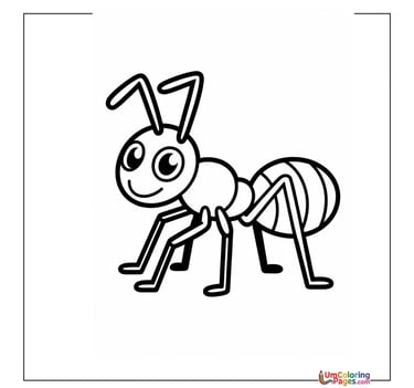 Ant carrying leaf coloring page insect activity sheet
