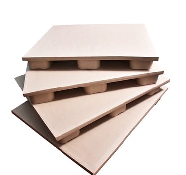 a stack of paper and cardboard boxes with a white background
