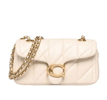 Coach Tabby 26 Bag white and gold hardware