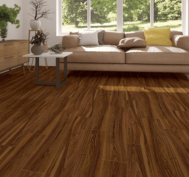 Golden Teak Laminate Flooring Installed Image