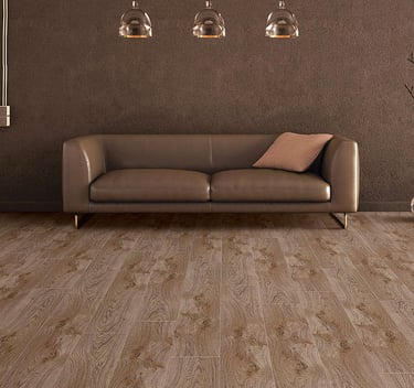 Oak Wheat Laminate Flooring Installed Image