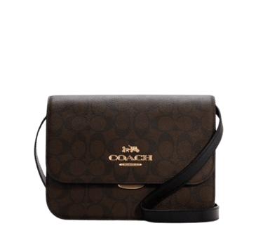 yellow app dhgate finds Coach Women's Brynn Flap Crossbody (Brown - Black)