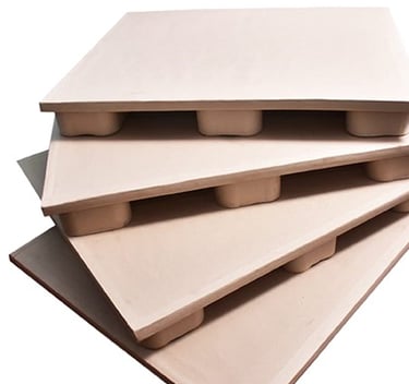 a stack of paper and cardboard boxes with a white background