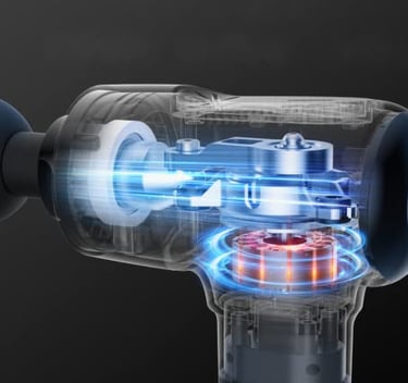 Percussion massager for deep muscle relief and recovery