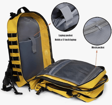 Compartimento interior mochila para llevar tu Mac portátil protegido