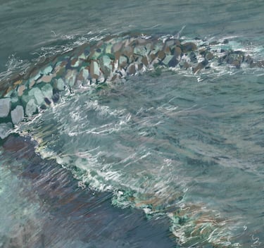Calheta sucking sea - digital postcard