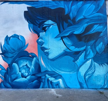 Life’s Flow - Mural en Morelia, festival de street art, arte urbano por Ona Salvador