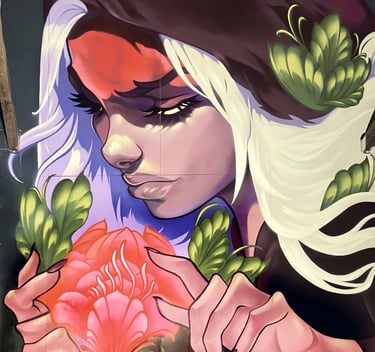 The Fragile Hold - Mural en Finlandia, street art, arte urbano por Ona Salvador