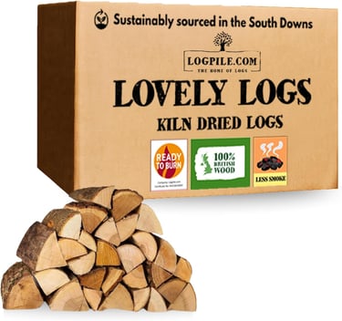 a box of logs logs stacked on top of each other