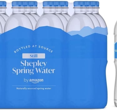 a bottle of water with a bottle of water