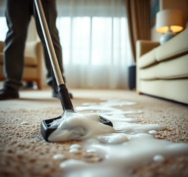 Deep cleaning a carpet