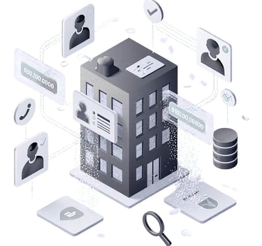 Illustration of Commercial Phone Append