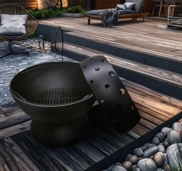 brasero en acier upcyclé collection Ignis