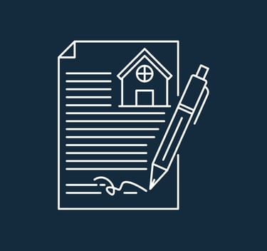 Illustration of a home closing contract