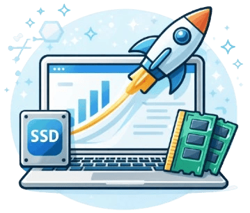 Amélioration de PC par Montechinformatique : installation de SSD et RAM pour booster la vitesse de votre ordinateur.