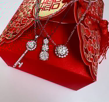 1 Carat Diamond Key Pendant Necklace