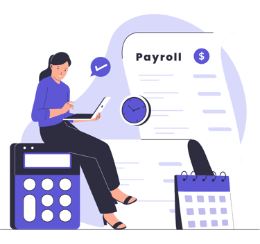 Pessoa analisando folha de pagamento