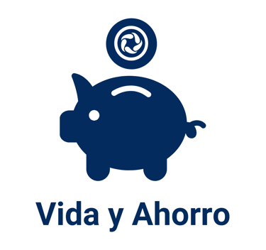 Icono de seguro de vida y ahorro
