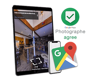 Optez pour un photographe pour prendre des photos 360° de visites virtuelles afin d'améliorer votre visibilité sur Google