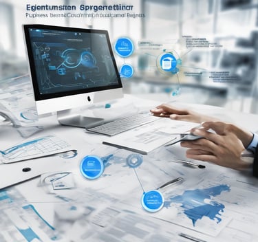 A machine is assembling or inspecting a circuit board. Various electronic components are visible, and the process seems to be automated with precision equipment.