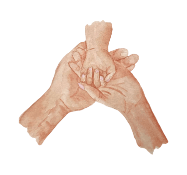 mains des parents et d'un bébé tendresse