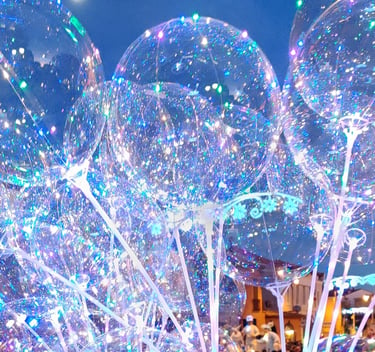 sparkling festive balloons