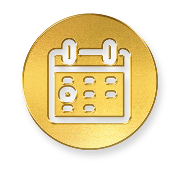 Icône calendrier pour l'optimisation du temps et la gestion d'agenda - CMS Organisation & Gestion