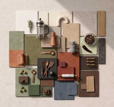 Contemporary Kitchen Color Palette & Mood Board Design