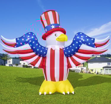 Inflatable patriotic eagle