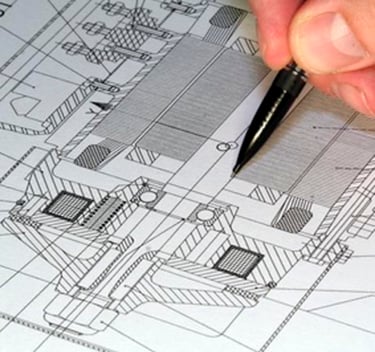 Technical drawings for building design in San Fernando Valley