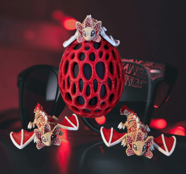 Demogorgon dragon and egg container from stranger things