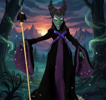 a artist doll of Maleficent