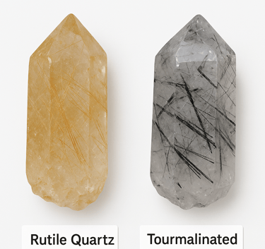 How to tell the difference between Rutilated Quartz and Tourmalinated Quartz