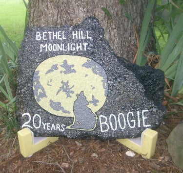 Rock commemorating 20 years of the Bethel Hill Moonlight Boogie