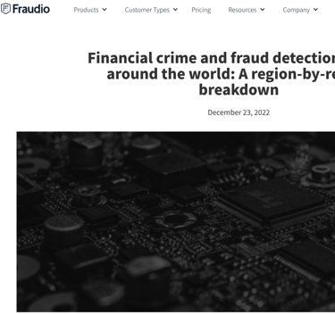 FRAUDIO Paper about Financial Crime and Fraud Detection Trends around the World