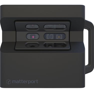 Pro2 Camera: Compact 3D imager for immersive virtual tours.