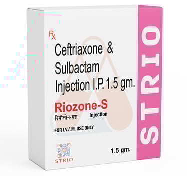 RIOZONE-S, CEFTRIAXONE SULBACTUM INJECTION BY STRIO HEALTHCARE