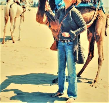 Founder with camel