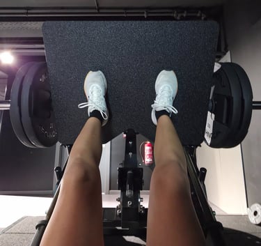 Agustina Flores haciendo ejercicio