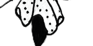 A stick man doing a happy dance because he is holding a Noseknot handkerchief