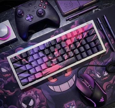 Gengar Inspired Keyboard and Mousepad