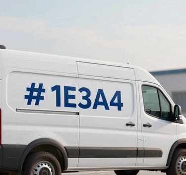 A well-maintained white transport vehicle with professional organization decals parked safely, soft morning light, conveying a sense of unwavering reliability and mission focus, incorporating #1E3A4B tones.