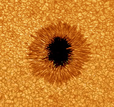 macchia solare in primo piano