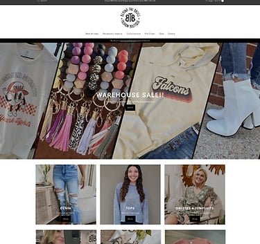 screenshot of shopify website
