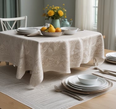 A wall displays the text 'estás en casa' with a string of warm yellow lights hanging across it. The lower part shows the word 'TOLUCA' accompanied by a simple logo. The wall is painted white with a faint shadow effect from the lighting.